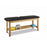 Clinton Wooden H-Brace Table with Shelf