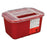 Henry Schein  Container Sharps 1gal Polypropylene Red/Clear Ea, 32 EA/CA (0319-1500-HS)