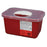 Henry Schein  Container Sharps 1gal Polypropylene Red/Clear Ea, 40 EA/CA (0319-150R-HS)