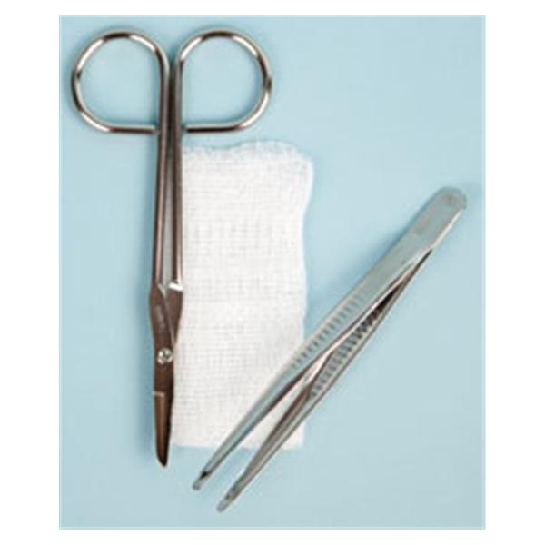 Henry Schein  Kit Suture Removal W/ 4.5 Lttr Scsrs Mtl Hook-Tipped Ea, 50 EA/CA (9201)