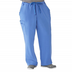 Medline Illinois Avenue Men's Athletic Cargo Scrub Pants with 7 Pockets - Illinois ave Men's Athletic Cargo Scrub Pants with 7 Pockets, Size 4XL Regular Inseam, Ceil Blue - 5800CBL4XL