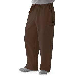 Medline Illinois Avenue Men's Athletic Cargo Scrub Pants with 7 Pockets - Illinois ave Men's Athletic Cargo Scrub Pants with 7 Pockets, Size M Tall Inseam, Chocolate - 5800CHCMT