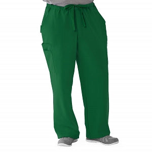 Medline Illinois Avenue Men's Athletic Cargo Scrub Pants with 7 Pockets - Illinois ave Men's Athletic Cargo Scrub Pants with 7 Pockets, Size M Tall Inseam, Hunter Green - 5800HTRMT