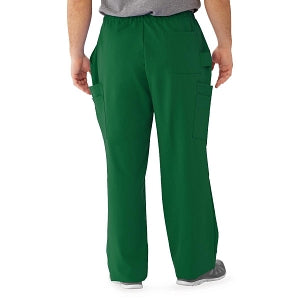 Medline Illinois Avenue Men's Athletic Cargo Scrub Pants with 7 Pockets - Illinois ave Men's Athletic Cargo Scrub Pants with 7 Pockets, Size 3XL Tall Inseam, Hunter Green - 5800HTRXXXLT