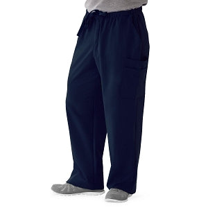Medline Illinois Avenue Men's Athletic Cargo Scrub Pants with 7 Pockets - Illinois ave Men's Athletic Cargo Scrub Pants with 7 Pockets, Size 3XL Tall Inseam, Navy - 5800NVYXXXLT