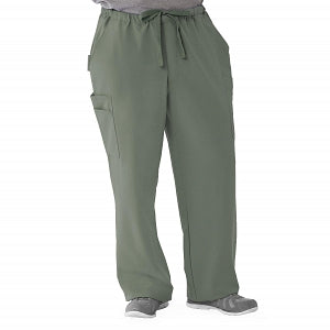 Medline Illinois Avenue Men's Athletic Cargo Scrub Pants with 7 Pockets - Illinois ave Men's Athletic Cargo Scrub Pants with 7 Pockets, Size S Tall Inseam, Olive - 5800OLVST