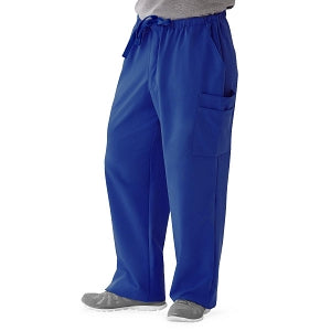 Medline Illinois Avenue Men's Athletic Cargo Scrub Pants with 7 Pockets - Illinois ave Men's Athletic Cargo Scrub Pants with 7 Pockets, Size 5XL Tall Inseam, Royal Blue - 5800RYL5XLT