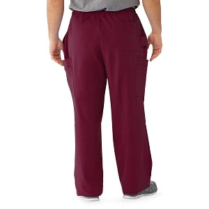 Medline Illinois Avenue Men's Athletic Cargo Scrub Pants with 7 Pockets - Illinois ave Men's Athletic Cargo Scrub Pants with 7 Pockets, Size 2XL Tall Inseam, Wine - 5800WNEXXLT