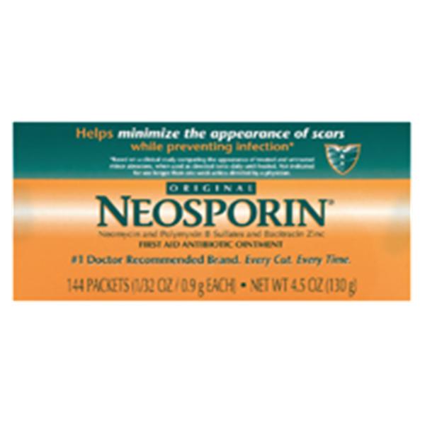 J&J Consumer Products Neosporin Ointment 1/32oz Foil Packet 144/Bx, 12 BX/CA (512376900)