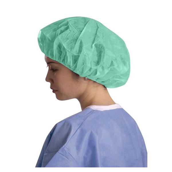 Medline Industries  Cap Bouffant Boundary 24 in Green 500/Ca