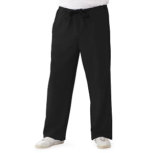 Medline Newport ave Unisex Stretch Fabric Scrub Pants with Drawstring - Newport ave Unisex Drawstring Waist Scrub Pants with 3 Pockets, Size XXS Regular Inseam, Black - 5900BLKXXS