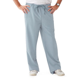 Medline Newport ave Unisex Stretch Fabric Scrub Pants with Drawstring - Newport ave Unisex Drawstring Waist Scrub Pants with 3 Pockets, Size L Tall Inseam, Light Gray - 5900GRYLT