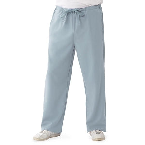 Medline Newport ave Unisex Stretch Fabric Scrub Pants with Drawstring - Newport ave Unisex Drawstring Waist Scrub Pants with 3 Pockets, Size L Tall Inseam, Light Gray - 5900GRYLT