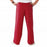 Medline Newport ave Unisex Stretch Fabric Scrub Pants with Drawstring - Newport ave Unisex Drawstring Waist Scrub Pants with 3 Pockets, Size 3XL Tall Inseam, Red - 5900REDXXXLT