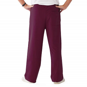 Medline Newport ave Unisex Stretch Fabric Scrub Pants with Drawstring - Newport ave Unisex Drawstring Waist Scrub Pants with 3 Pockets, Size XXS Petite Inseam, Wine - 5900WNEXXSP