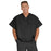 Medline Fifth ave Unisex Stretch Fabric V-Neck Scrub Top with 1 Pocket - Fifth ave Unisex V-Neck Scrub Top with 1 Pocket, Size 4XL, Black - 5910BLK4XL