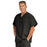 Medline Fifth ave Unisex Stretch Fabric V-Neck Scrub Top with 1 Pocket - Fifth ave Unisex V-Neck Scrub Top with 1 Pocket, Size M, Black - 5910BLKM