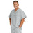 Medline Fifth ave Unisex Stretch Fabric V-Neck Scrub Top with 1 Pocket - Fifth ave Unisex V-Neck Scrub Top with 1 Pocket, Size 3XL, Light Gray - 5910GRYXXXL