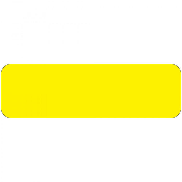 Color Code Label Rectangle 2 1/4" X 7/8" Bright Yellow Paper Permanent ...