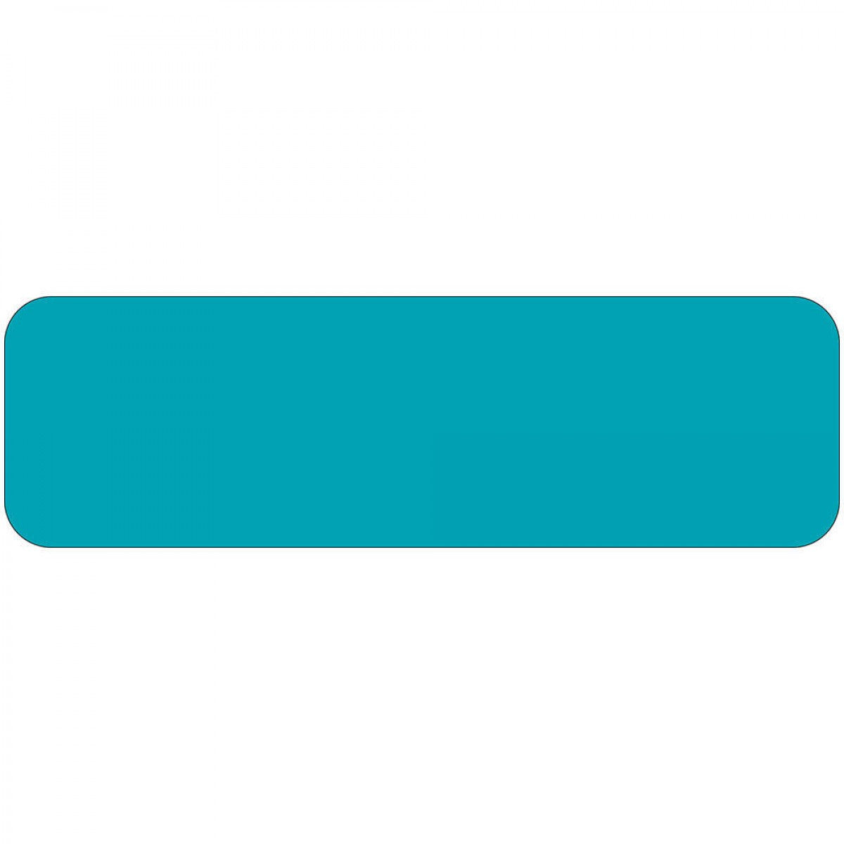 Color Code Label Rectangle 2 1/4" X 7/8" Turquoise Paper Permanent - 1 ...