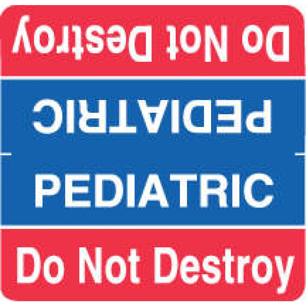 Label Wraparound Paper Permanent Pediatric Do Not 1 7/8