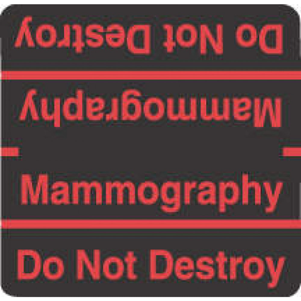 Label Wraparound Paper Permanent Mammography Do Not 1 7/8" X 1 7/8" Black 1000 Per Roll