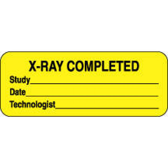 Label Paper Permanent X-Ray Completed 2 1/4