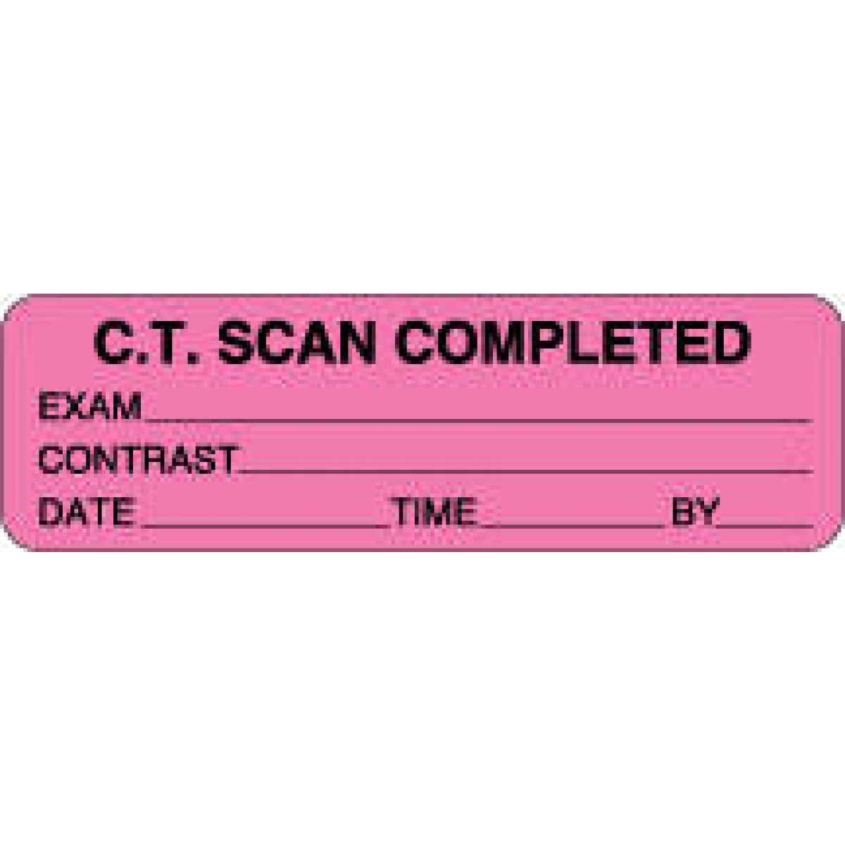 Scan Label Paper Label Paper Permanent C.T. Scan Completed 2 7/8