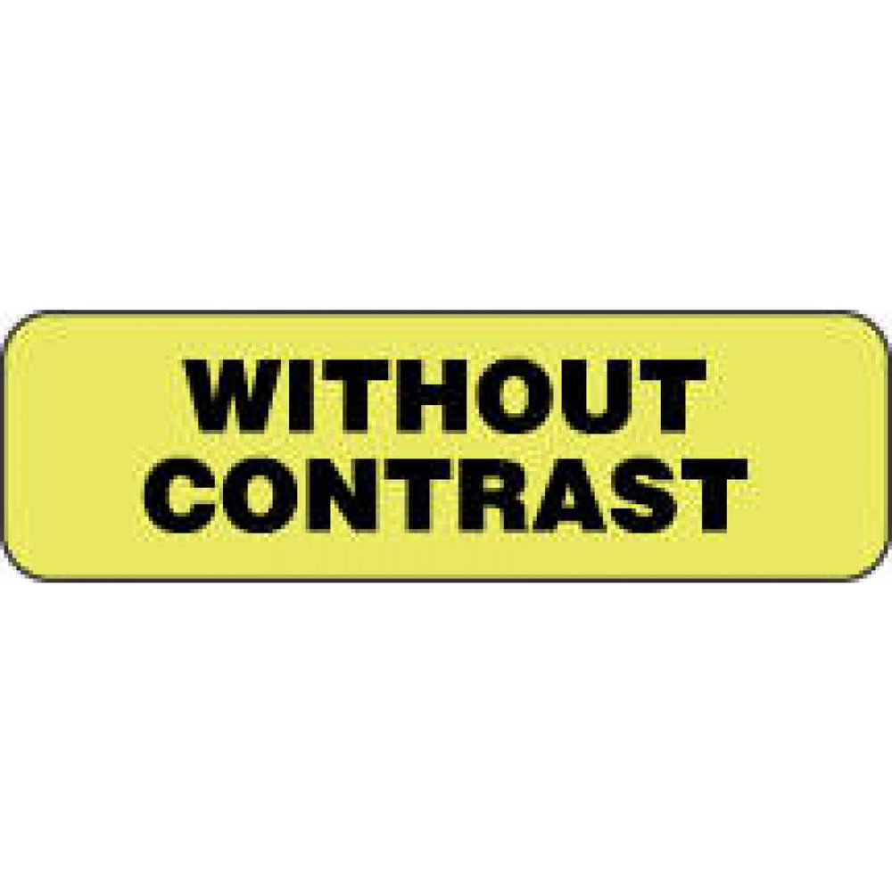 Label Paper Permanent Without Contrast 1 1/4" X 3/8" Fl. Yellow 1000 Per Roll