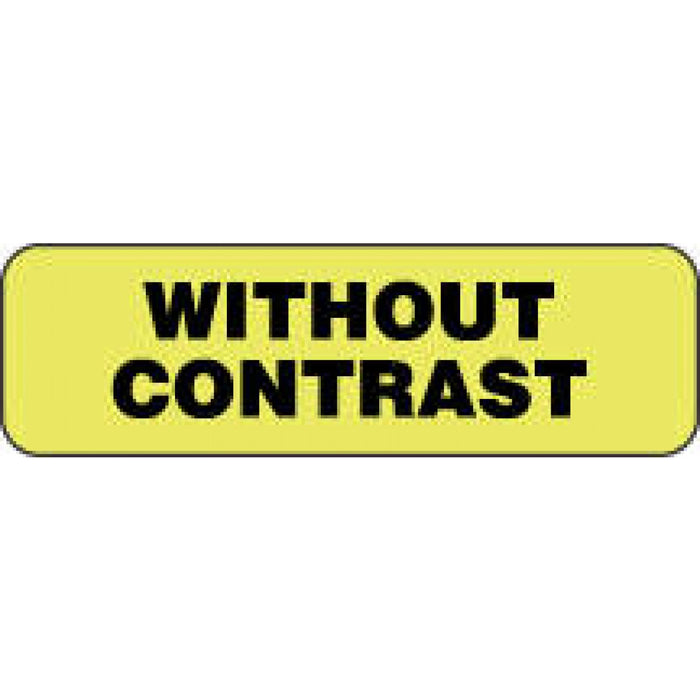 Label Paper Permanent Without Contrast 1 1/4" X 3/8" Fl. Yellow 1000 Per Roll