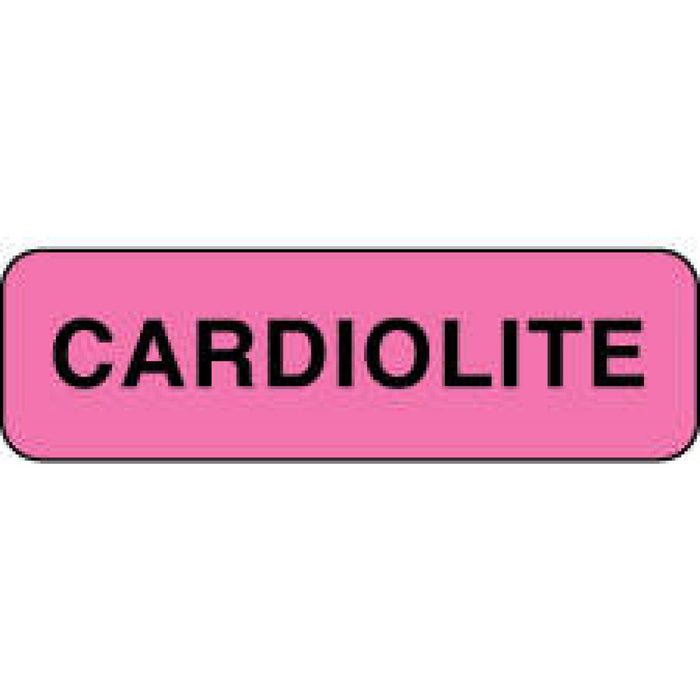 Label Paper Permanent Cardiolite 1 1/4" X 3/8" Fl. Pink 1000 Per Roll