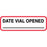 Label Paper Permanent Date Vial Opened 1 1/4" X 3/8" White With Red 1000 Per Roll