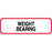 Label Paper Permanent Weight Bearing 1 1/4" X 3/8" White With Red 1000 Per Roll