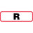 Label Paper Permanent R 1 1/4" X 3/8" White With Red 1000 Per Roll