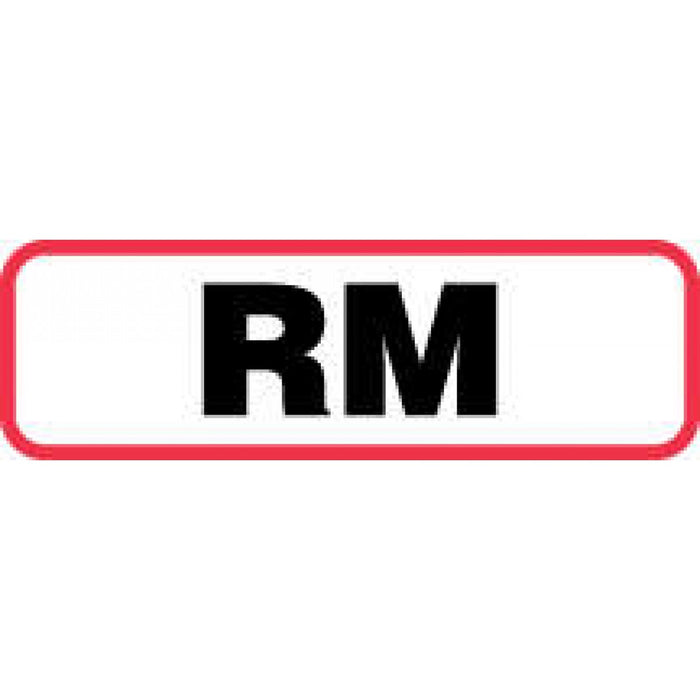 Rm Sample Label Label Paper Permanent Rm 1 1/4