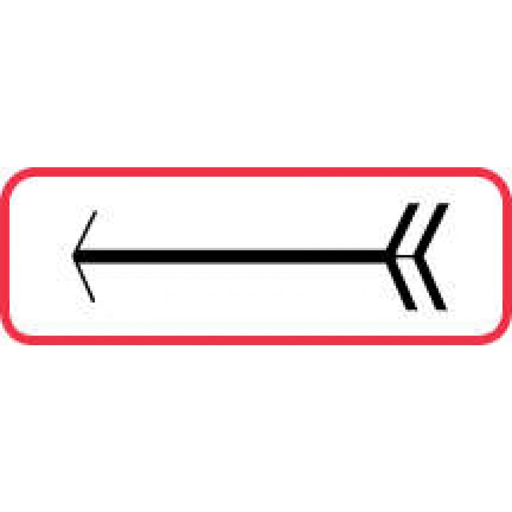 Label Paper Permanent 1 1/2" X 1/2" White With Red 1000 Per Roll