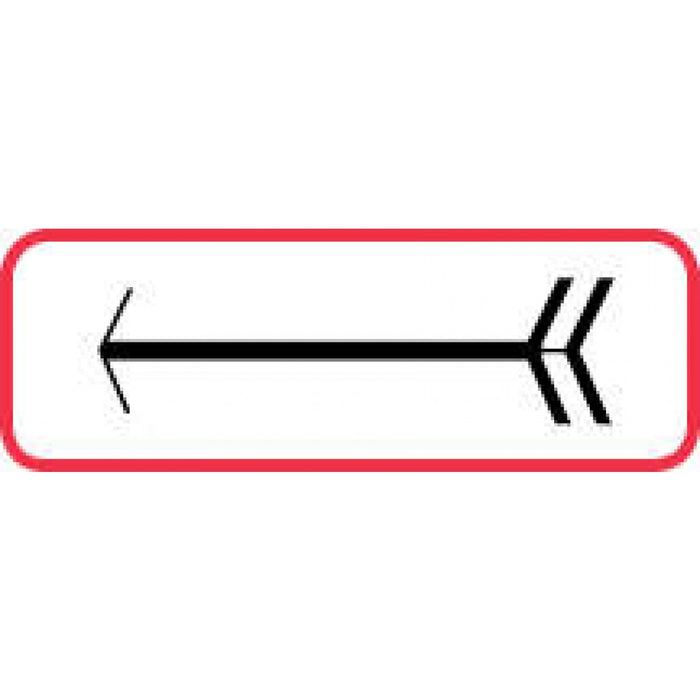 Label Paper Permanent 1 1/2" X 1/2" White With Red 1000 Per Roll