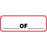 Label Paper Permanent ___Of___ 1 1/2" X 1/2" White With Red 1000 Per Roll