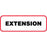 Label Paper Permanent Extension 1 1/2" X 1/2" White With Red 1000 Per Roll