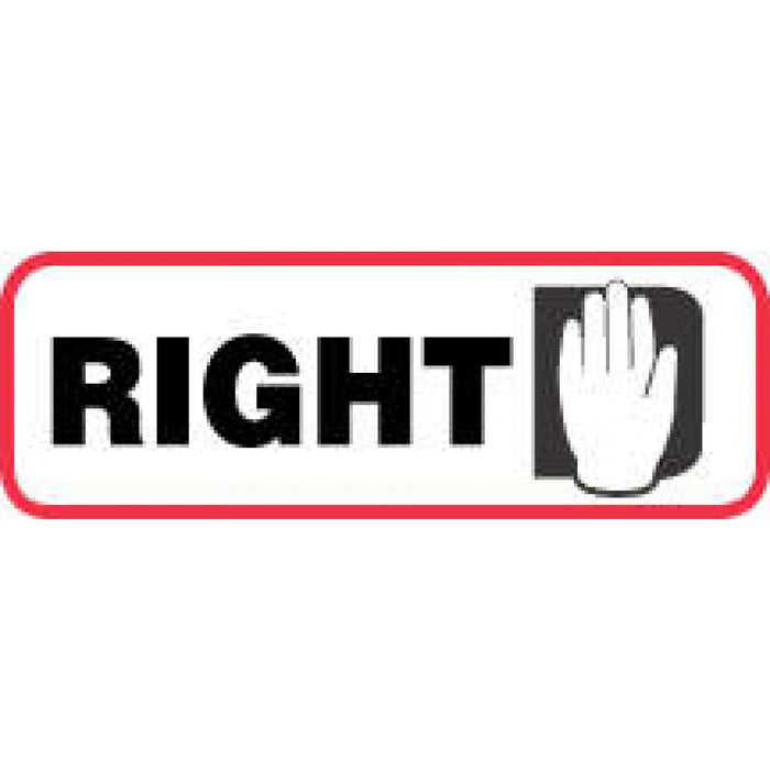 Label Paper Permanent Right 1 1/2" X 1/2" White With Red 1000 Per Roll