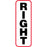 Label Paper Permanent Right 1/2" X 1 1/2" White With Red 1000 Per Roll