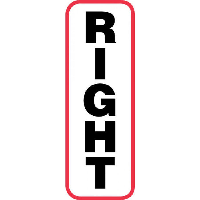 Label Paper Permanent Right 1/2" X 1 1/2" White With Red 1000 Per Roll