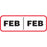 Label Wraparound Paper Permanent Feb | Feb 1 1/2" X 1/2" White With Red 1000 Per Roll