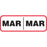 Label Wraparound Paper Permanent Mar | Mar 1 1/2" X 1/2" White With Red 1000 Per Roll