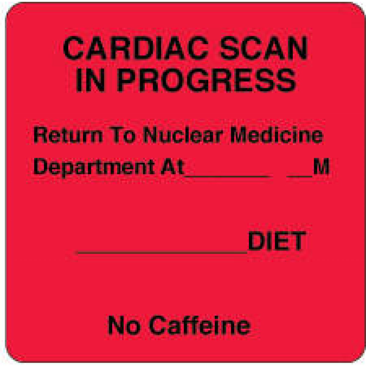 Label Paper Removable Cardiac Scan In 2 1/2