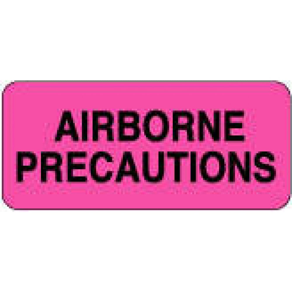 Label Paper Removable Airborne Precautions 2 1
