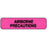 Label Paper Removable Airborne Precautions 1 1/4" X 3/8" Fl. Pink 1000 Per Roll
