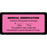 Label Paper Removable Medical Observation 1 1/2" Core 3 15/16" X 1 7/8" Pink With Black 500 Per Roll