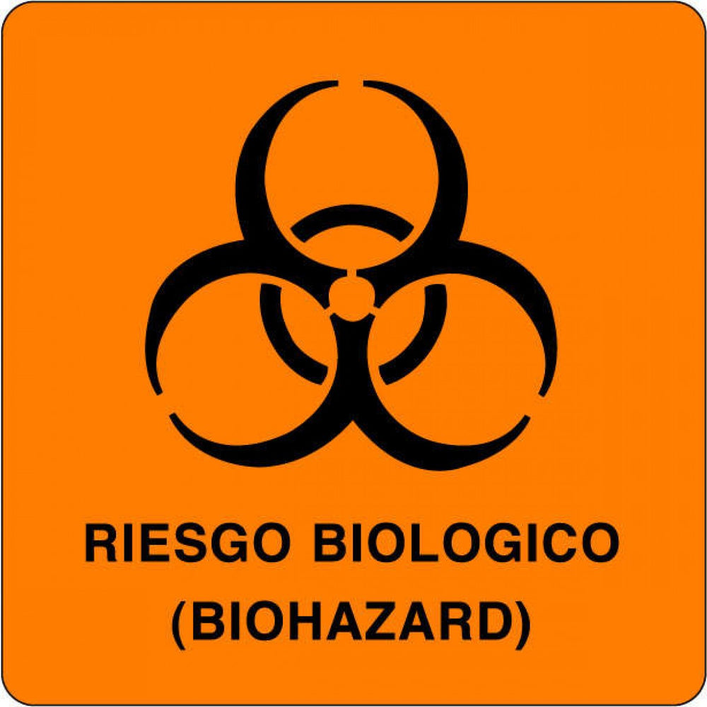 Hazard Label (Vinyl, Adhesive) Riesgo Biologico 3