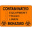 Label Paper Permanent Contaminated [] 3" X 2" Fl. Orange 500 Per Roll